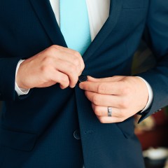 Men's Ridge Diagonal Peak Ring