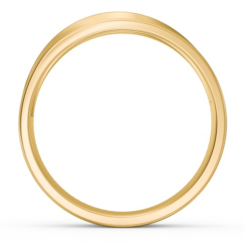 Men's Ridge Diagonal Peak Ring – 10K Yellow Gold