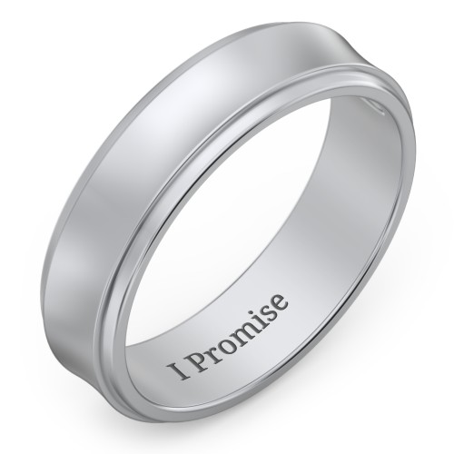 Men's Menelaus Bevelled Concave Ring – Sterling Silver