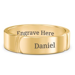 Men's Lysander Curved Groove Ring