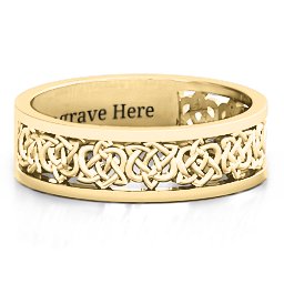 Men's Half Eternity Celtic Ring