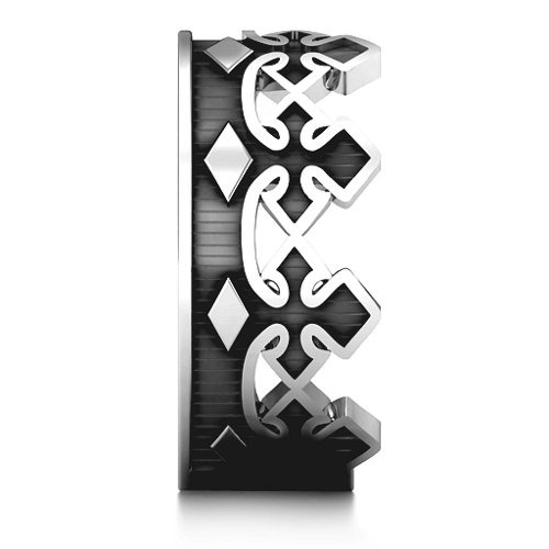 Men's Regal Crown Band – Sterling Silver
