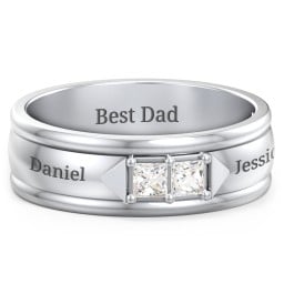Men's Timeless Two Stone Ring