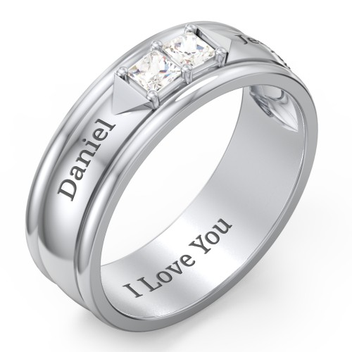 Men's Timeless Two Stone Ring