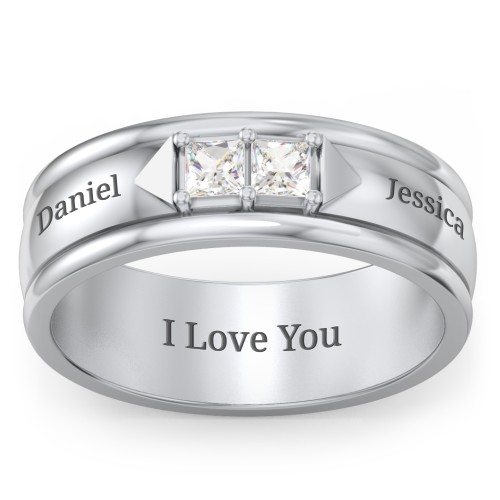 Men's Timeless Two Stone Ring
