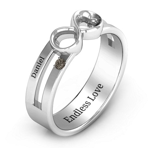 Men's Accented Infinity Ring