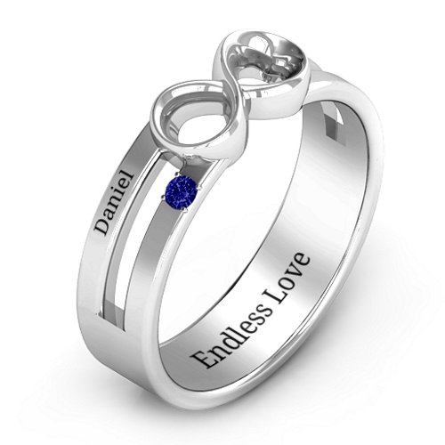 Men's Accented Infinity Ring