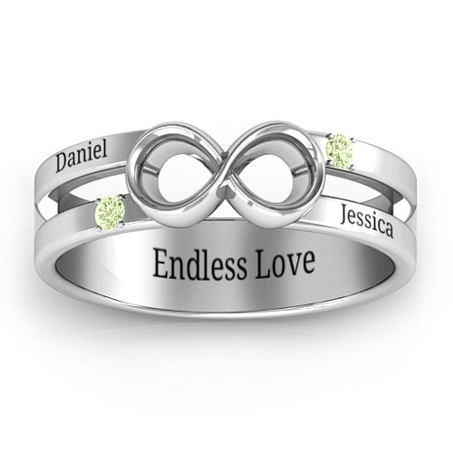Men's Accented Infinity Ring
