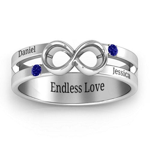 Men's Accented Infinity Ring