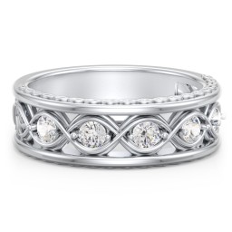 Men’s 5-Stone Infinity Ring