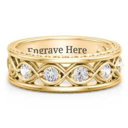 Men’s 5-Stone Infinity Ring