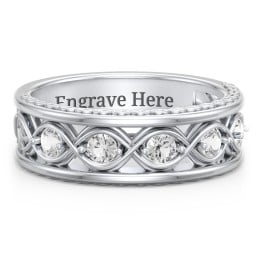 Men’s 5-Stone Infinity Ring