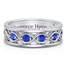 Men’s 5-Stone Infinity Ring