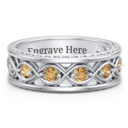 Men’s 5-Stone Infinity Ring