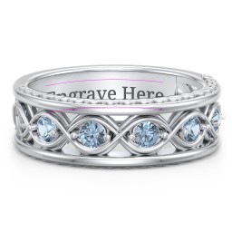 Men’s 5-Stone Infinity Ring