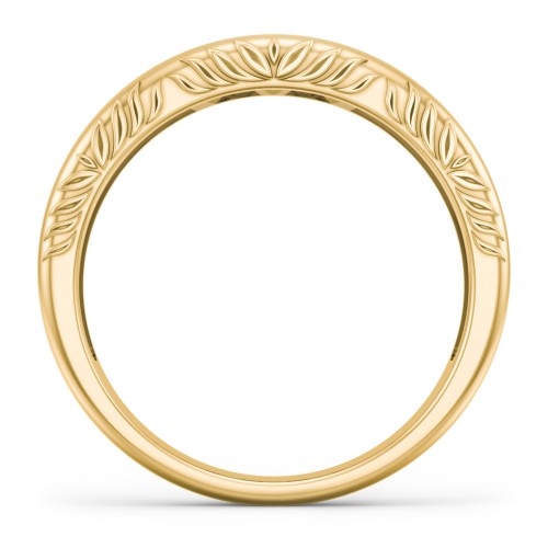 Men’s Wheat Pattern Ring with Princess Cut Gemstones – 10K Yellow Gold with Smokey Quartz and Blue Sapphire