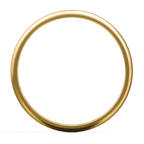 Men's Classic Half Round Wedding Band - 5mm Width