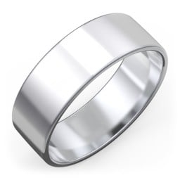 Men's Classic Flat Wedding Band - 7mm Width