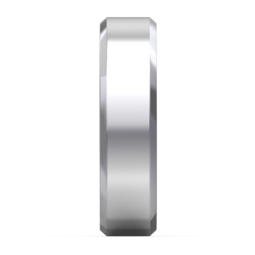 Men's Beveled Edge Wedding Band - 6mm Width