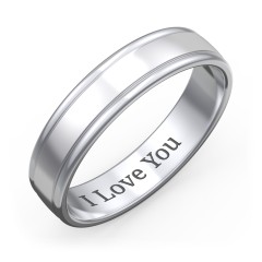 Men's Round Edge Wedding Band - 5mm Width