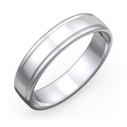 Men's Round Edge Wedding Band - 5mm Width