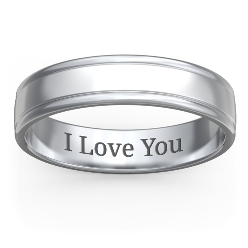 Men's Round Edge Wedding Band - 5mm Width