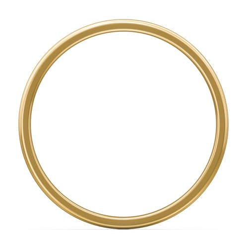 Men's Round Edge Wedding Band - 5mm Width – 10K Yellow Gold
