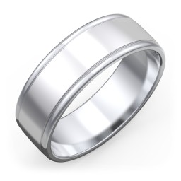 Men's Round Edge Wedding Band - 7mm Width