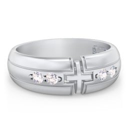 Men’s 4-Stone Cross Ring