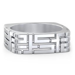 Men’s Square Geometric Ring