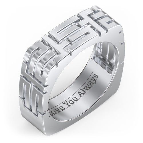 Men’s Square Geometric Ring