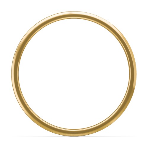 Men's Round Edge Wedding Band with Hammer Texture - 7mm – 10K Yellow Gold