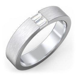 Men’s Baguette Gemstone Wedding Band