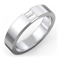 Men’s Baguette Gemstone Wedding Band