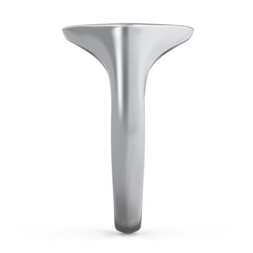 Men’s Diamond Shaped Signet Ring – Sterling Silver