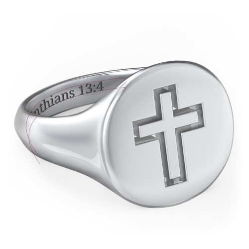 Men’s Cross Signet Ring