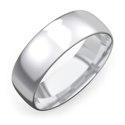 Men's Half Round Comfort Fit Wedding Band - 7mm Width