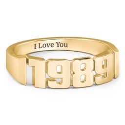 Men's Personalised Year Ring