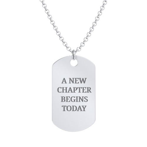 Engravable 2023 Graduation Dog Tag Necklace – Sterling Silver