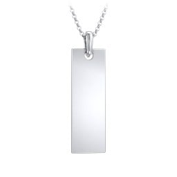 Men's Engravable Long Tag Necklace