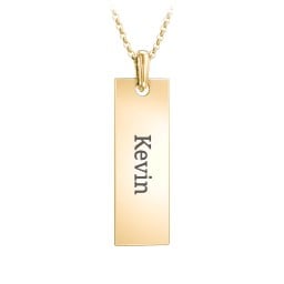 Men's Engravable Long Tag Necklace