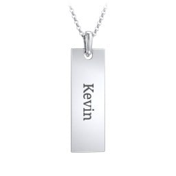 Men's Engravable Long Tag Necklace