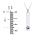 Men's Engravable Long Tag Necklace with Cold Enamel Paw - Dark Blue
