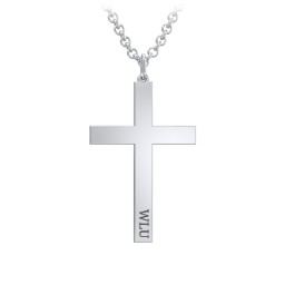 Men's Classic Engravable Cross Necklace