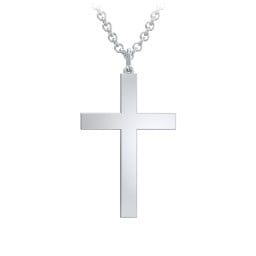 Men's Classic Engravable Cross Necklace