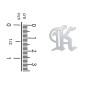 Men's Gothic Initial Pendant Necklace - K