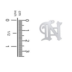 Men's Gothic Initial Pendant Necklace - N