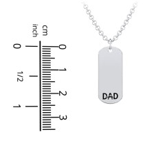 Men's Engravable DAD Tag Necklace
