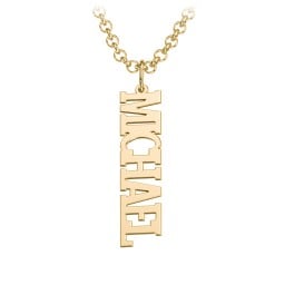 Men's Personalised Vertical Name Necklace