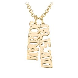 Men's Personalised Vertical 2 Name Necklace